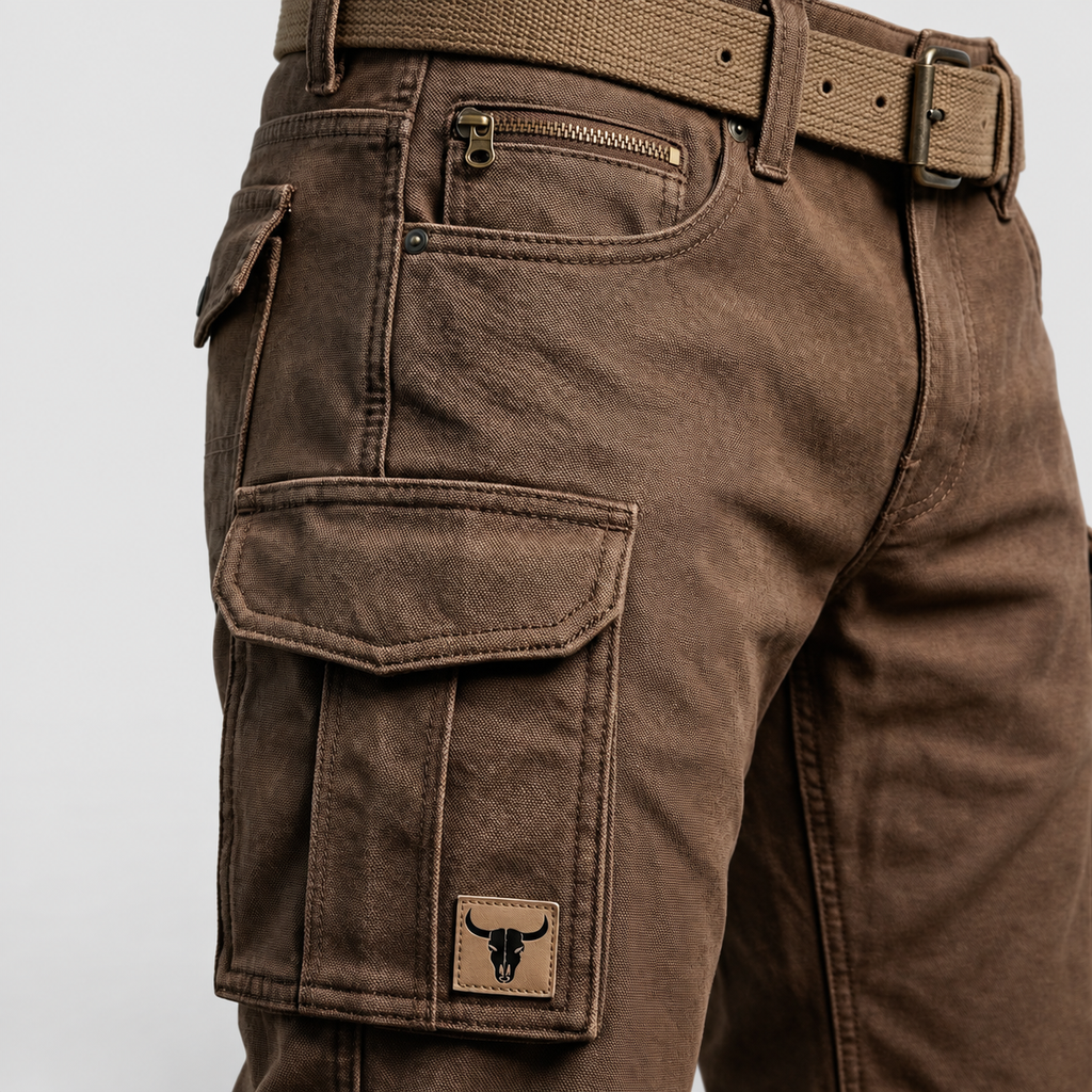 Men's Cotton Canvas Utility Trousers with Lining — view 3