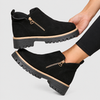 Women's Side-Zip Ankle Boots with Chunky Sole — view 5