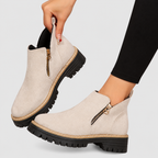 Women's Side-Zip Ankle Boots with Chunky Sole — view 13