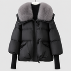 Women's Oversized Quilted Faux Puffer Jacket — view 1