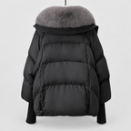 Women's Oversized Quilted Faux Puffer Jacket — view 2