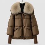 Women's Oversized Quilted Faux Puffer Jacket — view 4