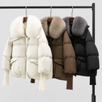 Women's Oversized Quilted Faux Puffer Jacket — view 5