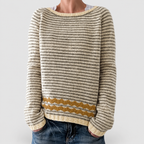 Women's Striped Knit Jumper in Yellow — view 3
