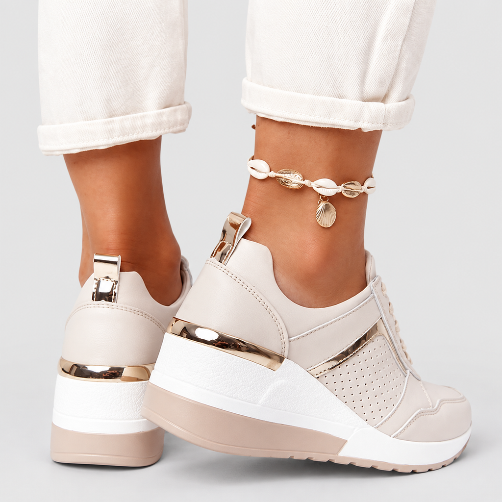 Women's Mesh-Panel Lace-Up Trainers — view 7
