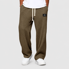 Men's Jogger Trousers with Relaxed Fit and Adjustable Waistband in Chocolate — view 8