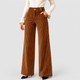 Saskia | Women's High-Waist Wide-Leg Corduroy Trousers