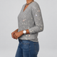 Selina | Women's Sequin V-Neck Long-Sleeve Jumper