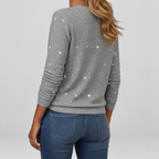 Women's Sequin V-Neck Long-Sleeve Jumper — view 4