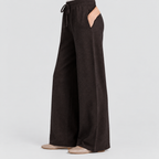 Women's Soft Wide Leg Drawstring Lounge Trousers — view 2