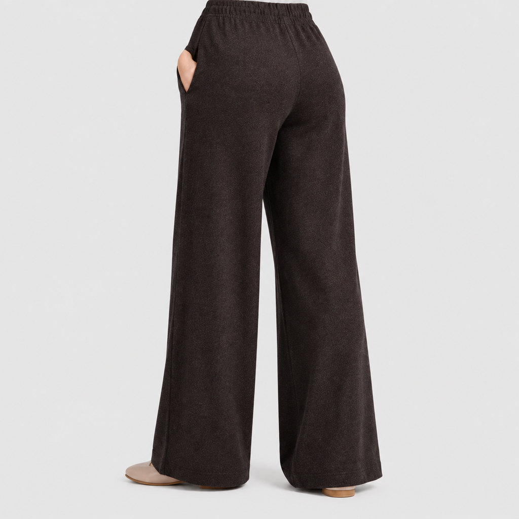 Women's Soft Wide Leg Drawstring Lounge Trousers — view 3