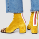 Tamsin | Women's Square-Toe Block-Heel Ankle Boots with Contrast-Panel Options