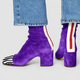 Tamsin | Women's Square-Toe Block-Heel Ankle Boots with Contrast-Panel Options