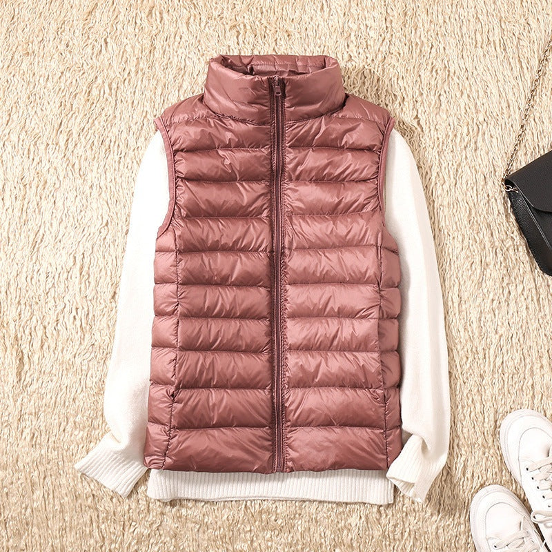 Tegan | Women's Padded Gilet with Stand Collar and Zip