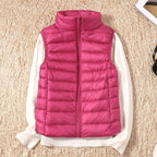 Tegan | Women's Padded Gilet with Stand Collar and Zip