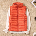 Tegan | Women's Padded Gilet with Stand Collar and Zip