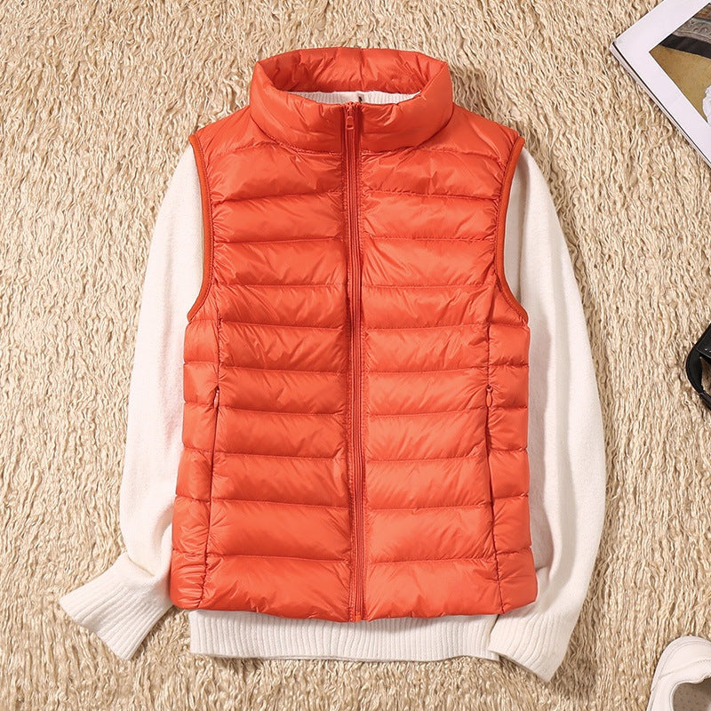 Tegan | Women's Padded Gilet with Stand Collar and Zip