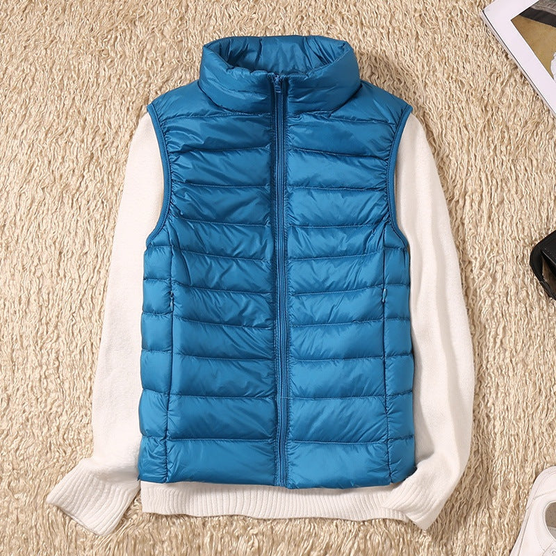 Tegan | Women's Padded Gilet with Stand Collar and Zip