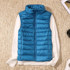 Tegan | Women's Padded Gilet with Stand Collar and Zip