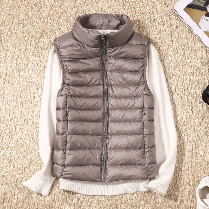 Tegan | Women's Padded Gilet with Stand Collar and Zip