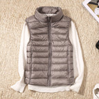 Tegan | Women's Padded Gilet with Stand Collar and Zip