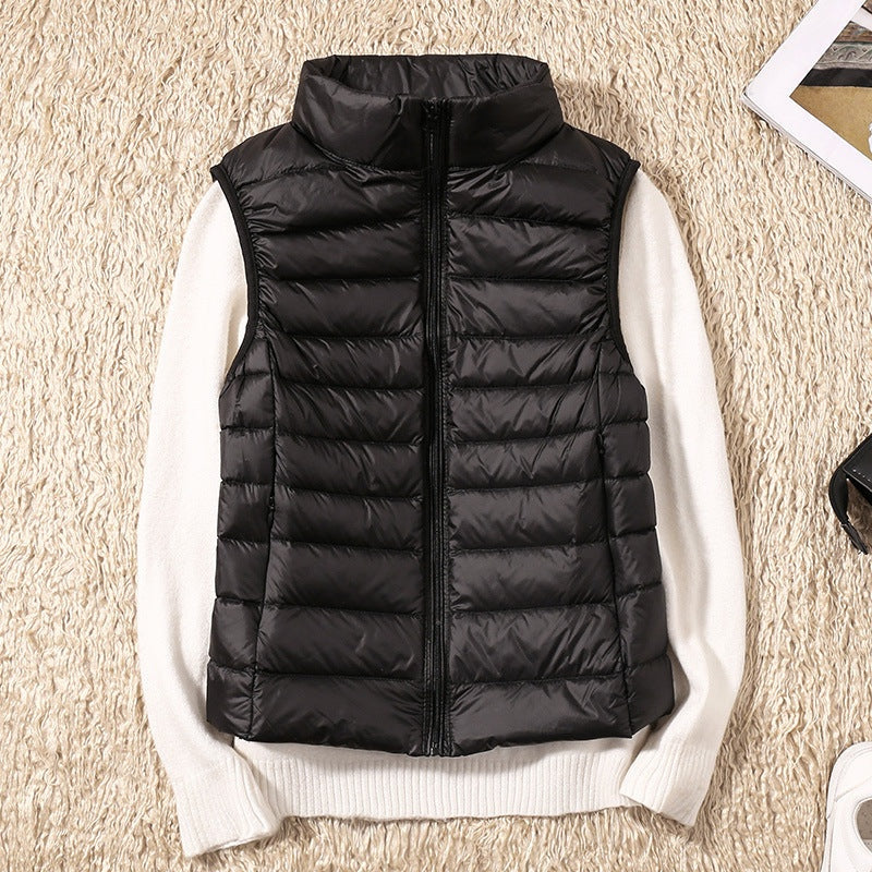 Tegan | Women's Padded Gilet with Stand Collar and Zip