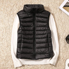 Tegan | Women's Padded Gilet with Stand Collar and Zip