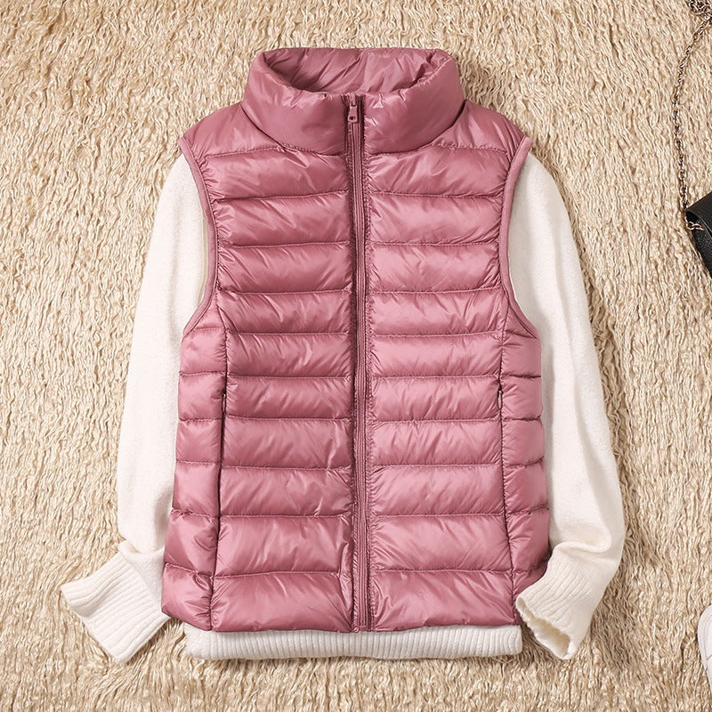 Tegan | Women's Padded Gilet with Stand Collar and Zip