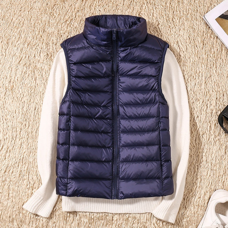 Tegan | Women's Padded Gilet with Stand Collar and Zip