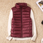 Tegan | Women's Padded Gilet with Stand Collar and Zip