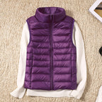 Tegan | Women's Padded Gilet with Stand Collar and Zip