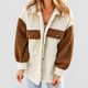 Theodora | Women's Colour Block Teddy Faux Shacket