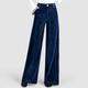 Theresa | Women's Wide-Leg Corduroy Trousers with Satin Waistband