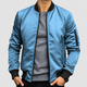 Tobias | Men's Bomber Jacket with Sleeve Pocket and Ribbed Cuffs