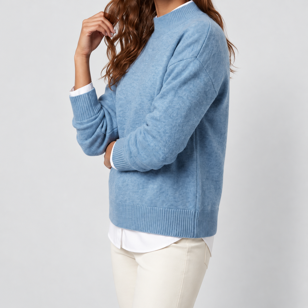 Women's Oversized Mock-Neck Knitted Jumper — view 6
