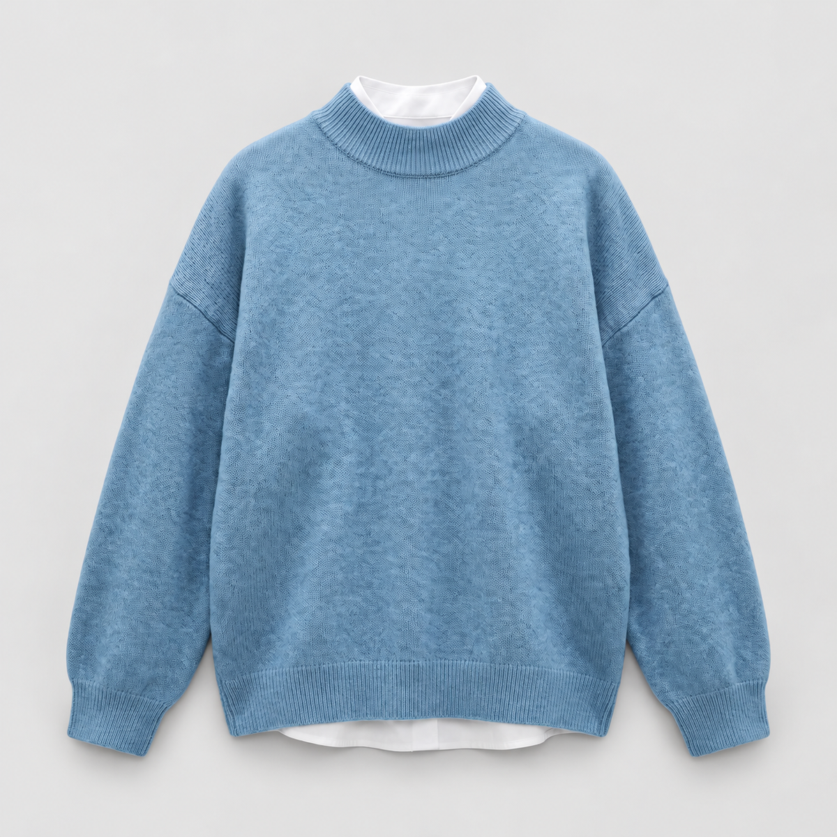 Women's Oversized Mock-Neck Knitted Jumper — view 9