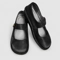 Women's Round-Toe Mary Jane Shoes in Black — view 9