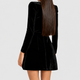 Vera | Women's Velvet Mini Evening Dress with Embellished Square Neck