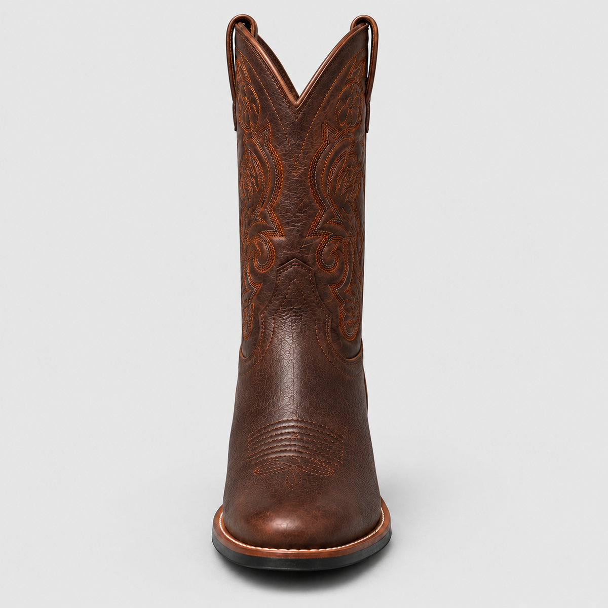 Women's Embroidered Western Leather-Look Cowboy Boots — view 3