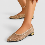 Women's Metallic Lace-Effect Flat Shoes — view 2