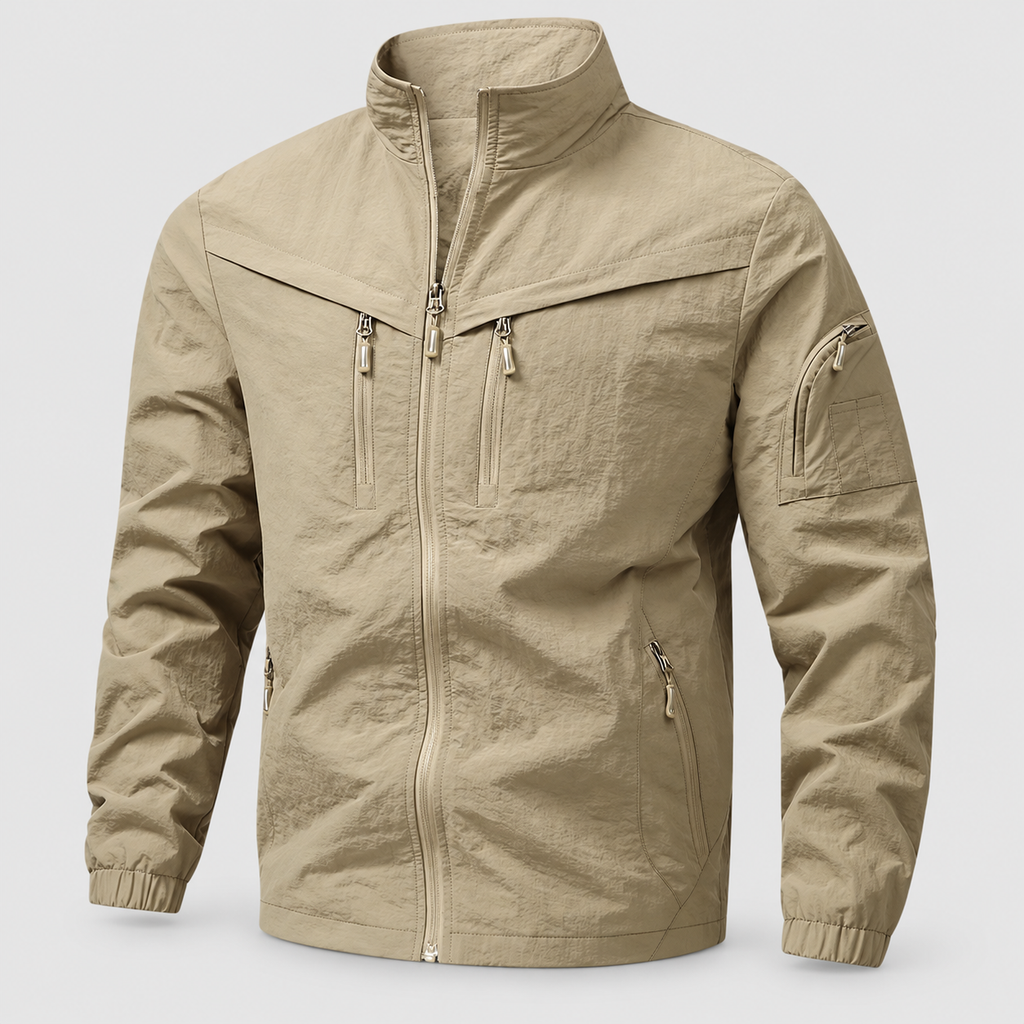 Men's Lightweight Zip-Front Jacket with Utility Pockets — view 2