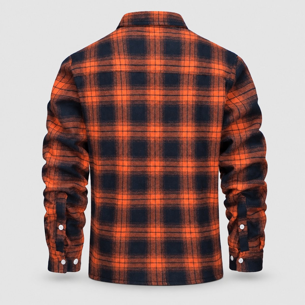 Men's Sherpa-Lined Plaid Flannel Shirt Jacket — view 8