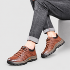Men's Leather-Look Lace-Up Casual Shoes — view 8