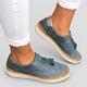 Willa | Women's Perforated Tassel Slip-On Trainers