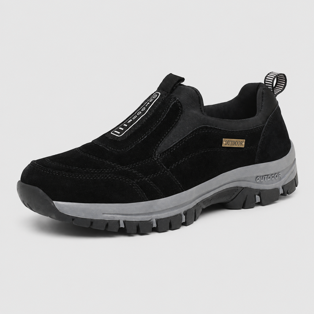 Women's Slip-On Walking Shoes with Insoles in Black — view 2
