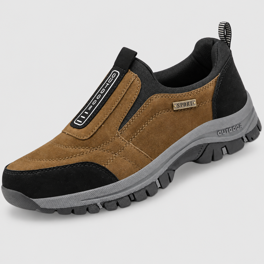 Women's Slip-On Walking Shoes with Insoles in Brown — view 3