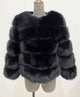 Honor | Women's Panelled Faux Fur Jacket with Long Sleeves