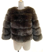 Honor | Women's Panelled Faux Fur Jacket with Long Sleeves
