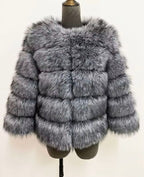 Honor | Women's Panelled Faux Fur Jacket with Long Sleeves