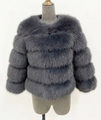 Honor | Women's Panelled Faux Fur Jacket with Long Sleeves